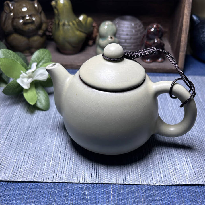 White Nacre Tenmoku Teapot Jian Zhan Gongfu Teaware