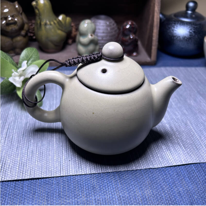 White Nacre Tenmoku Teapot Jian Zhan Gongfu Teaware