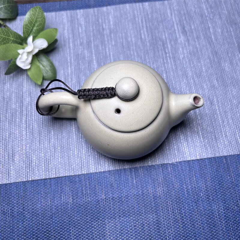 White Nacre Tenmoku Teapot Jian Zhan Gongfu Teaware