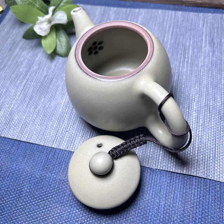 White Nacre Tenmoku Teapot Jian Zhan Gongfu Teaware