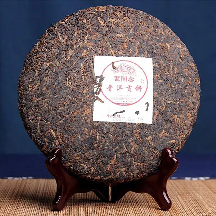 2017 LaoTongZhi "Pu Er Gong Bing" (Tribute Cake) 400g Puerh Ripe Tea Shou Cha